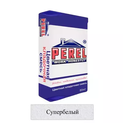 Кладочная смесь цементная Perel SL М150 супербелая 0001 50кг позиция под заказ