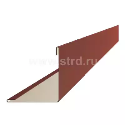 Угол наружный простой 30*30мм 0.45мм Полиэстер 2м Металл Профиль
