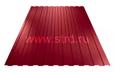 Профнастил C 8 0.45мм Полиэстер Россия RAL 3011 (красный) Grand Line