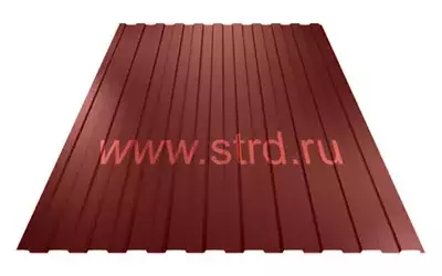 Профнастил C 8 0.45мм Полиэстер Россия RAL 3009 (красный) Grand Line