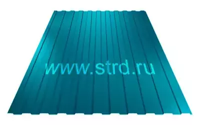 Профнастил C 8 0.45мм Полиэстер Россия RAL 5021 (голубой) Grand Line