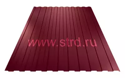 Профнастил C 8 0.7мм Полиэстер Россия RAL 3005 (вишневый) Металл Профиль