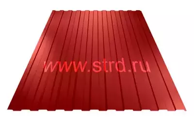 Профнастил C 8 0.7мм Полиэстер Россия RAL 3020 (красный) Металл Профиль