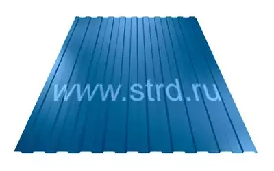 Профнастил C 8 0.7мм Полиэстер Россия RAL 5015 (синий) Металл Профиль