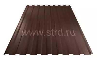 Профнастил МП 20 0.3мм Полиэстер Россия RAL 8017 (коричневый) Металл Профиль