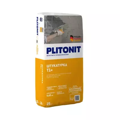 Штукатурка цементная Plitonit Т1+ серый 25кг