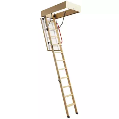 Лестница деревянная Docke Standard Termo складная 3-сегментная 120*60см 300см