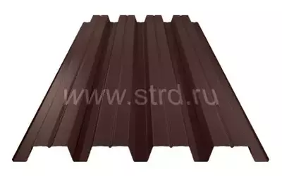 Профнастил Н 60 1.0мм Полиэстер Россия RAL 8017 (коричневый) Металл Профиль