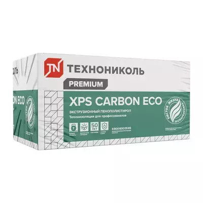 Утеплитель ТехноНИКОЛЬ XPS Carbon eco (со ступенчатой кромкой) 1180*580*40мм 6.84м2 0.274м3 экструдированный пенополистирол