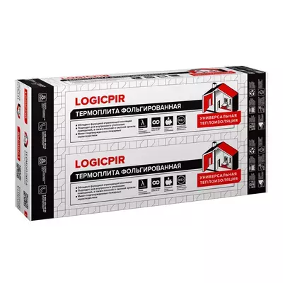 Утеплитель ТехноНИКОЛЬ LOGICPIR Ф/Ф L 1190*590*40мм 4.21м2 0.169м3 пенополиизоцианурат (PIR)