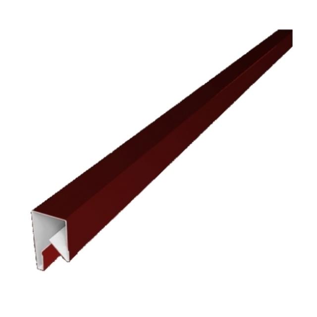 Планка П-образная (С8, С10, штакетник Twin) для профнастила для забора 30*17*20мм сталь 0.5мм Полиэстер 2м Grand Line