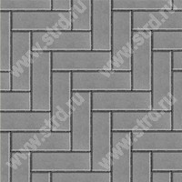 Тротуарная плитка Паркет Серый основа - серый цемент 300*100*60мм Фабрика Готика