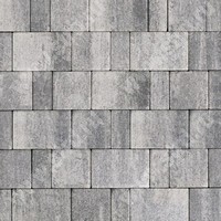 Тротуарная плитка Старый город Ландхаус Color Mix Туман верхний прокрас на белом / сером цементе основа - серый цемент набор на м2  t=60мм BRAER