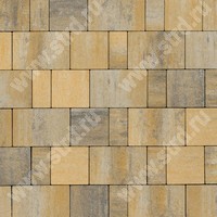 Тротуарная плитка Старый город Ландхаус Color Mix Песчаник верхний прокрас на белом / сером цементе основа - серый цемент набор на м2  t=60мм BRAER