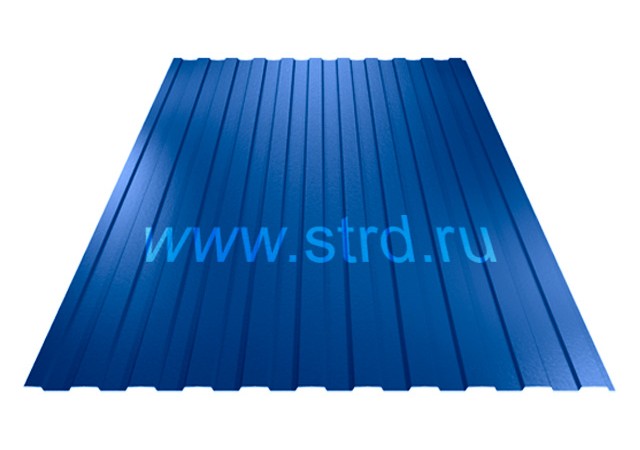 Профнастил C 8 0.4мм Полиэстер Россия RAL 5005 (синий) Grand Line