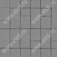 Тротуарная плитка Старый Город Серый основа - серый цемент набор на м2  t=60мм Фабрика Готика