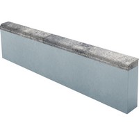 Бордюр тротуарный CMX6 Обсидиан верхний прокрас на белом / сером цементе основа - серый цемент 1000*200*80мм Лидер 40